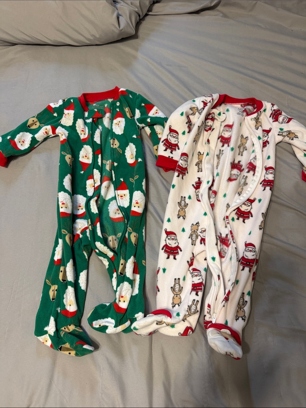 9 month Christmas footie pjs